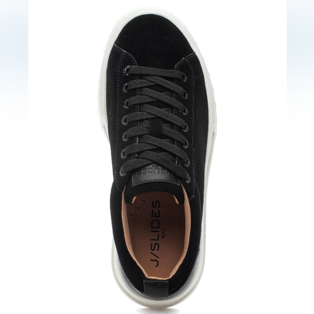 NWT J/SLIDES ROGER Black Suede Sneaker - Picture 4 of 14